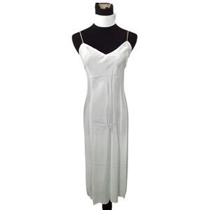 Vintage Silk Slip Dress Mint Green Lingerie Cocktail Dress Semi Sheer Coquette